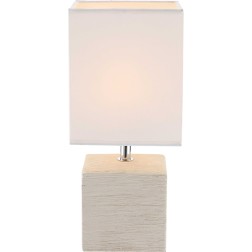 21675 LAMPARA SOBREMESA CERAMICA BEIGE 1XE14 40W GERI GLOBO