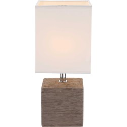 21677 LAMPARA SOBREMESA CERAMICA MARRON 1XE14 40W GERI GLOBO