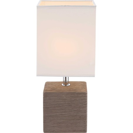 21677 LAMPARA SOBREMESA CERAMICA MARRON 1XE14 40W GERI GLOBO