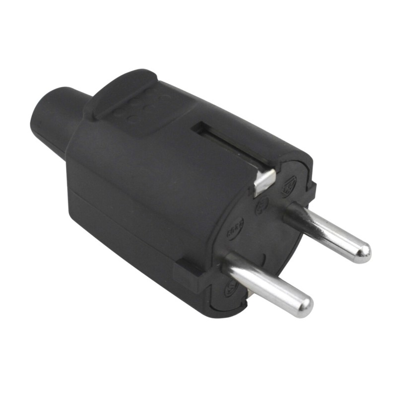 0200059 CLAVIJA AEREA 4,8mm TTL NEGRA 16A 250V GSC