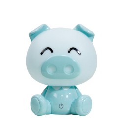 074-LC LUZ NOCHE INFANTIL LED CERDITO CELESTE 4000K 55Lm IP20 ONLI