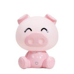 074-LR LUZ NOCHE INFANTIL LED CERDITO ROSA 4000K 55Lm IP20 ONLI