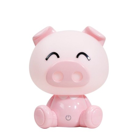074-LR LUZ NOCHE INFANTIL LED CERDITO ROSA 4000K 55Lm IP20 ONLI