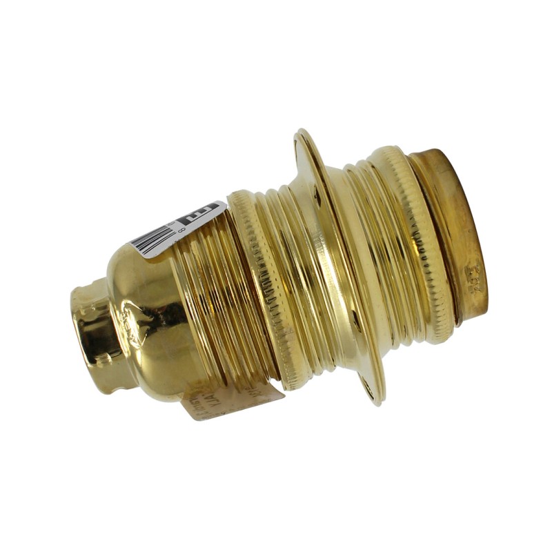 H038134 PORTALAMPARAS E14 ROSCADO LATON C-ARANDELA