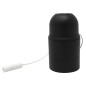 H038836 PORTALAMPARAS INTERRUPTOR LISO E27 NEGRO