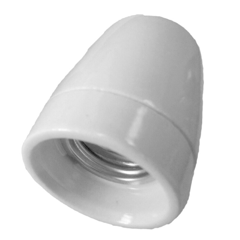 1200545 PORTALAMPARAS CERAMICO VINTAGE BLANCO E27