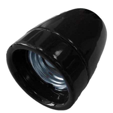 1200545-N PORTALAMPARAS CERAMICO VINTAGE NEGRO