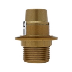 H038830 PORTALAMPARAS E14 DORADO CON TOPE Y ARANDELA KOALA