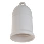 6618 BL PORTALAMPARAS LISO DE RESINA E27 BLANCO SO