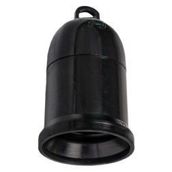 6618 N PORTALAMPARAS LISO DE RESINA E27 NEGRO