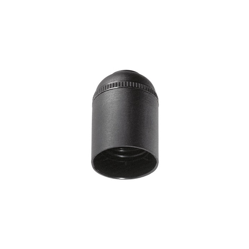 6829CLN-U PORTALAMPARAS LISO E27 NEGRO SOLERA