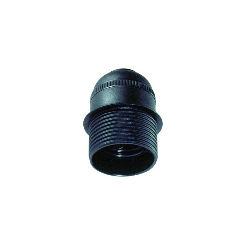 6829CTN PORTALAMPARAS CON TOPE E27 NEGRO SOLERA