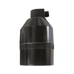 PORTALAMPARAS CONICO E27 NEGRO CON TORNILLO