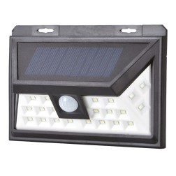 81-775-1 APLIQUE SOLAR LED RECARGABLE CON SENSOR 5W 300lm