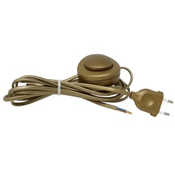 H038058 3m CONEXION CON INTERRUPTOR DE PIE DORADA