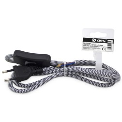 1102964 1,5m CONEXION CON INTERRUPTOR BLANCA-NEGRA