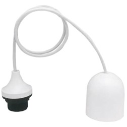 1301018 ENFILAJE PORTALAMPARAS + CABLE + FLORON BLANCO F-BRIGHT