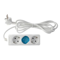 000001060 BASE MULTIPLE SERIE ESTANDAR 3T C-CABLE 3x1-5mm 5m BLANCA GSC
