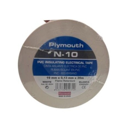 5231 CINTA AISLANTE 20x19mm BLANCA NUÑEZ-10 PLYMOUTH