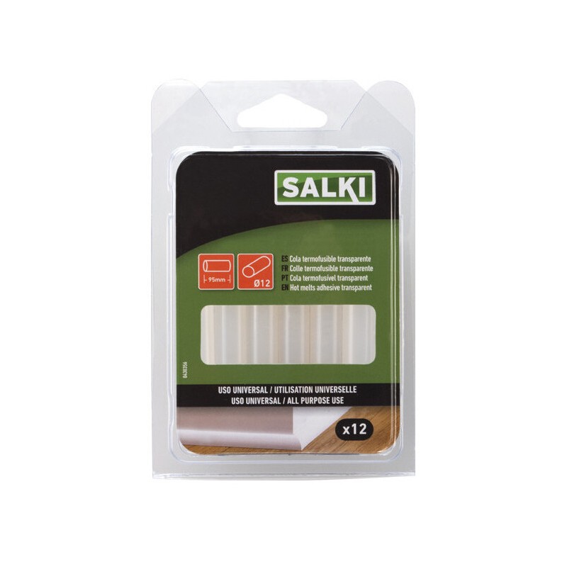 0430306 BL 12ud BARRAS COLA TERMOFUSIBLE ø12x95mm-