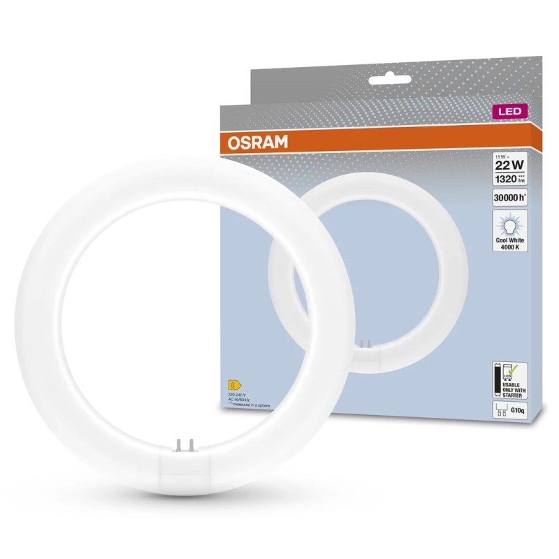 042621 TUBO CIRCULAR LED T9 G10Q 11W 4000K 212mm OSRAM