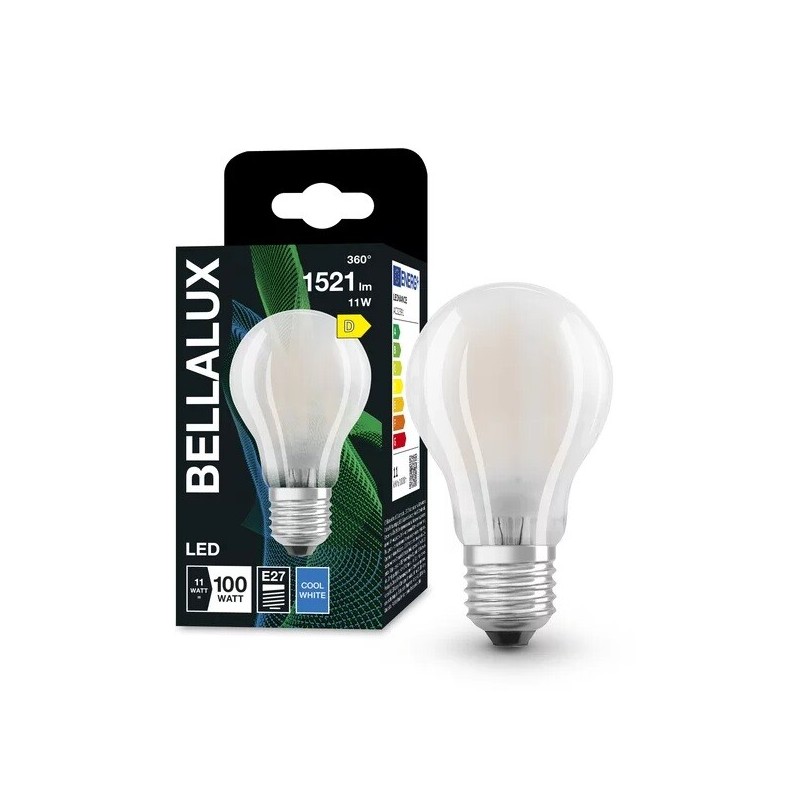 153646 LAMPARA STANDARD FIL LED E27 MATE 11W 4000K BELLALUX