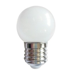 200605013 LAMPARA LED ESFERICA 1W E27 3000K BLANCA GSC