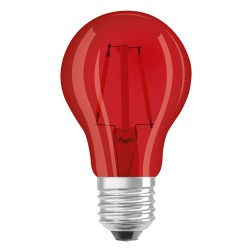433946 LAMPARA STANDARD LED ROJA E27 2,5W STAR DECOR OSRAM