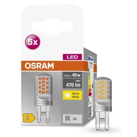 758087 5u LAMPARA LED G9 4,2W 2700K BASE OSRAM