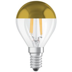 456549 LAMPARA ESFERICA ORO FIL LED E14 4W 2700K RETROFIT MIRROR OSRAM