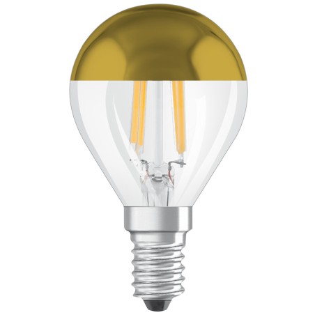 456549 LAMPARA ESFERICA ORO FIL LED E14 4W 2700K RETROFIT MIRROR OSRAM