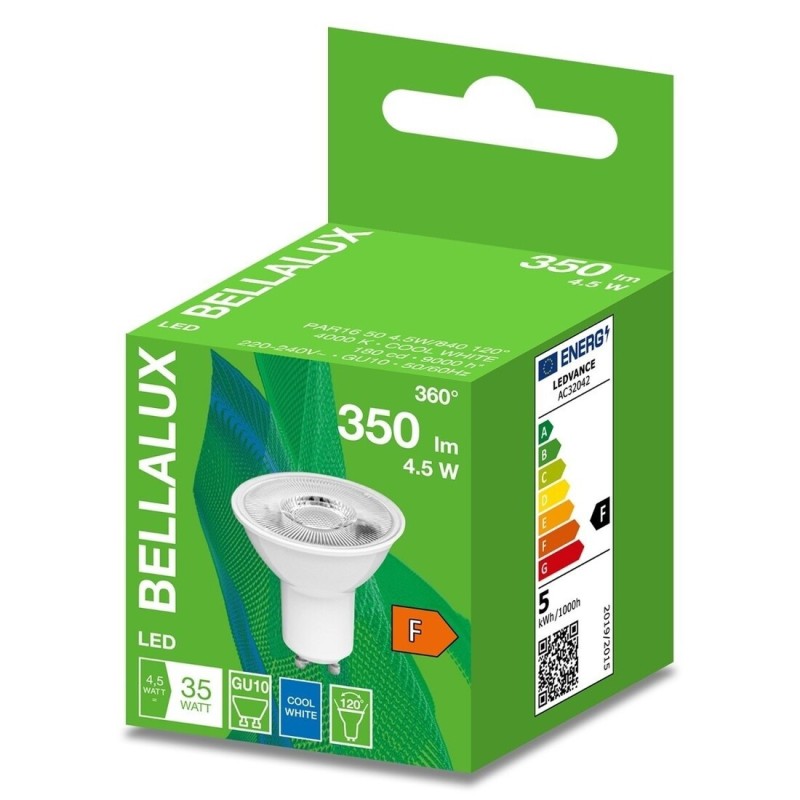 619548 LAMPARA LED GU10 4,5W 4000K 120º BELLALUX 619548 LAMPARA LED GU10 4,5W 4000K 120º BELLALUX