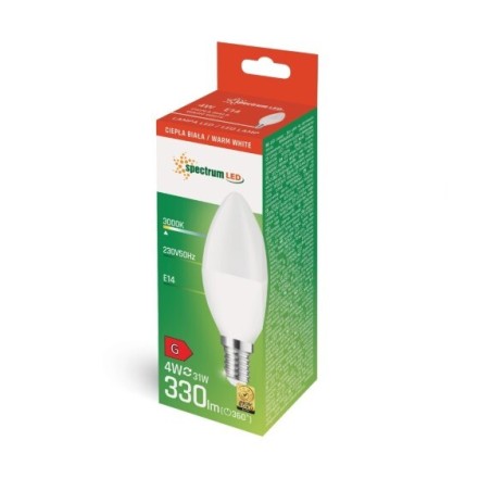 WOJ+14531 LAMPARA VELA LED 4W E14 3000K SPECTRUM