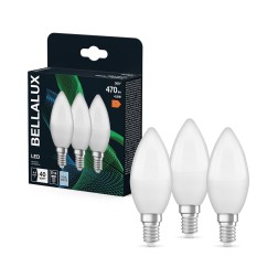 595484 3u LAMPARA VELA LED E14 4,9W 4000K BELLALUX