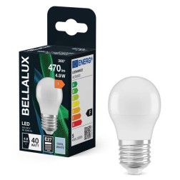 317897 LAMPARA ESFERICA LED E27 4,9W 6500K BELLALUX
