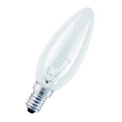LAMPARA INCANDESCENTE VELA LISA CL 60W OSRAM
