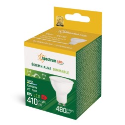 WOJ+14385 LAMPARA LED GU10 6W 4000K 480Lm 120º REGULABLE SPECTRUM