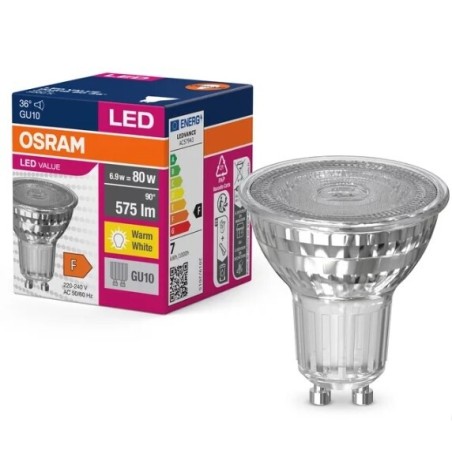 054822 LAMPARA LED GU10 6,9W 3000K 36º VALUE