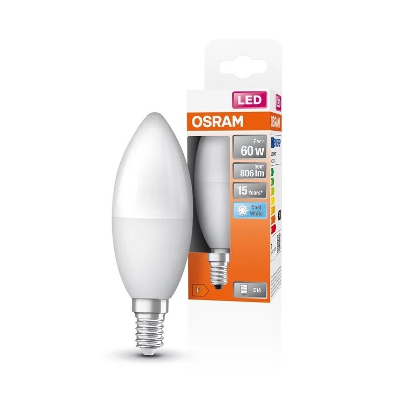 022982 LAMPARA VELA LED E14 7W 4000K STAR OSRAM