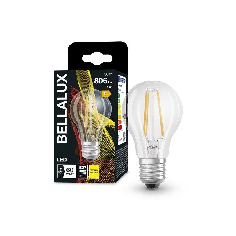 115217 LAMPARA STANDARD LED 7W E27 2700K BELLALUX