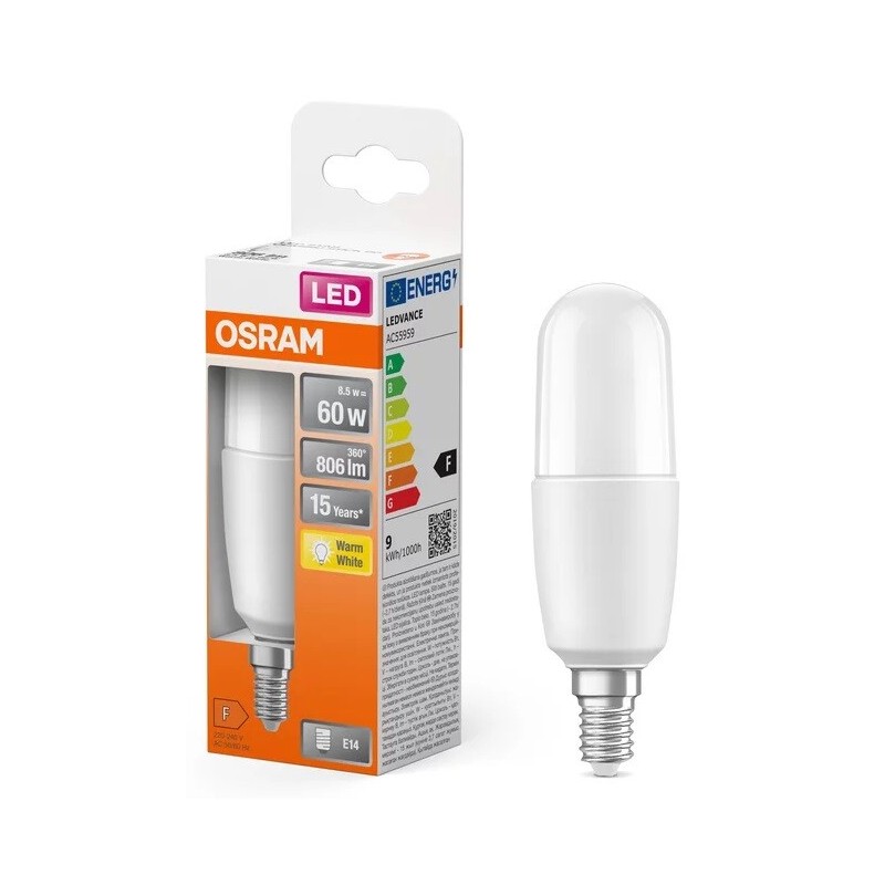 428362 LAMPARA TUBULAR STICK LED E14 8W 2700K STAR OSRAM