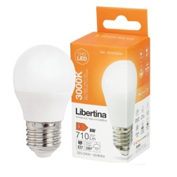 600005004 LAMPARA ESFERICA LED E27 8W 3000K LIBERTINA