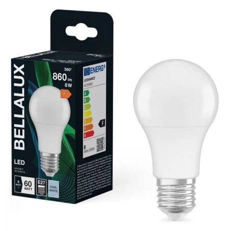 317668 LAMPARA STANDARD LED E27 8W 6500K BELLALUX