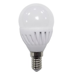 120642 BOMBILLA ESFERICA CERAMICA E14 G45 9W 1000lm 6000K B&B