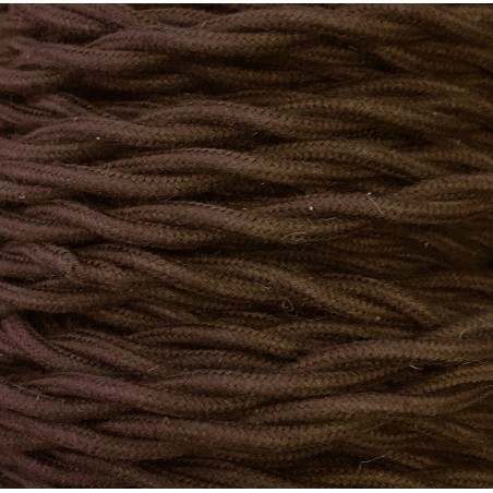 50m ROLLO CABLE TRENZADO ALGODON MARRON