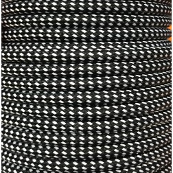 CIR62CM13-01 5m CABLE TEXTIL DUERO NEGRO-BLANCO