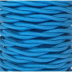 CABEXT2P04 5m CABLE TEXTIL TRENZADO AZUL TURQUESA