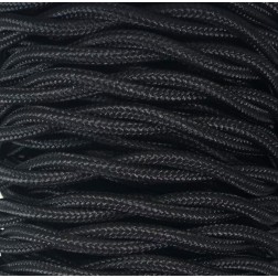 CABEXT2P19 5m CABLE TEXTIL TRENZADO NEGRO