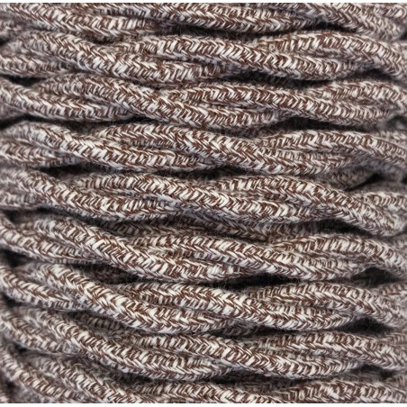 CABEXT2TA07 5m CABLE TEXTIL TRENZADO MIX MARRON