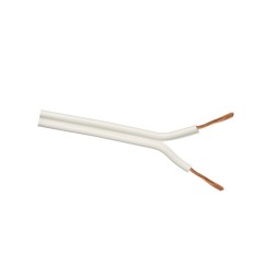 100m CARRETE CABLE PARALELO AUDIO 2x0,50mm BLANCO